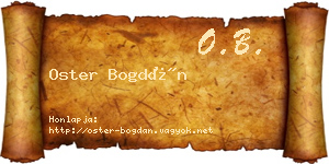 Oster Bogdán névjegykártya